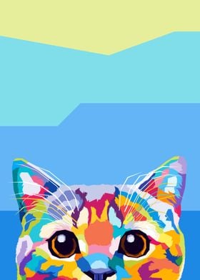 Cat Pop art