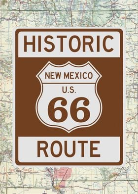 New Mexico Route 66 marker