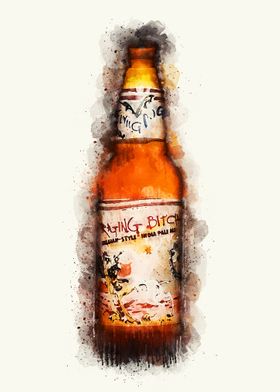 Vintage Beer Watercolor