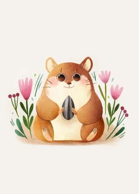 Cute Hamster Illustration