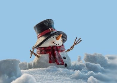 Winter Christmas Snowman