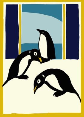 Penguin Family Art