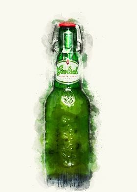 Vintage Beer Watercolor