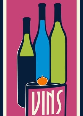 Retro French Wine Poster