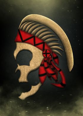 Golden Skull With Bandana