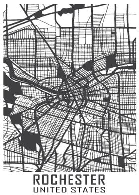 Rochester USA City Map