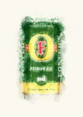 Vintage Beer Watercolor