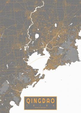 Qingdao City Map Bauhaus