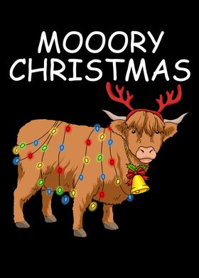 Christmas Highland Cow