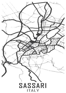 Sassari Italy City Map