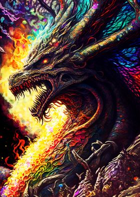 'dragon Paint' Poster By Coffee Design 