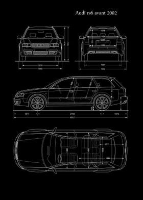 Audi RS7' Poster, picture, metal print, paint by Full Throttle Art, Displate