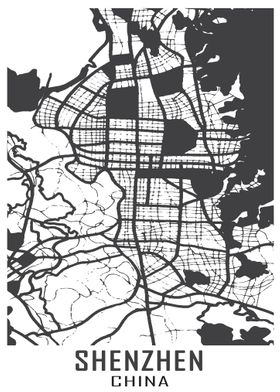 Shenzhen China City Map