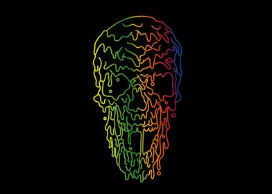 skull line art