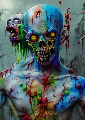 zombie art painting