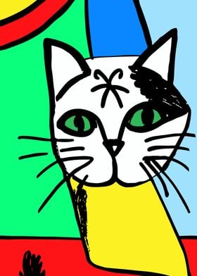 Pop Art Cat Painting