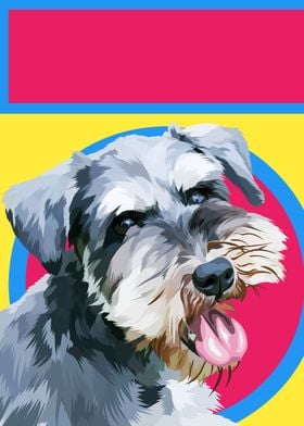 Schnauzer dog in vector