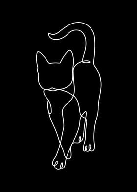 Cat Lineart Minimalist Art