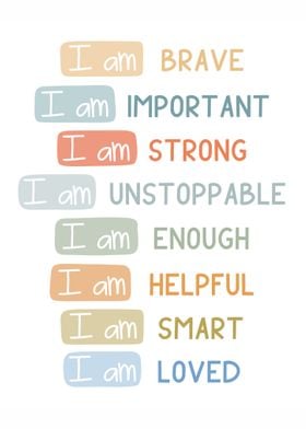 I AM BRAVE Kiddie Poster