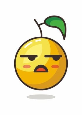 Emoticon Orange Badmood