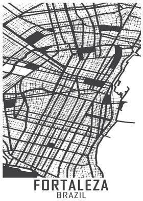 Fortaleza Brazil City Map