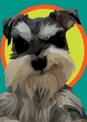 Schnauzer puppy in vector