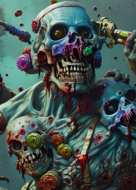 zombie art painting