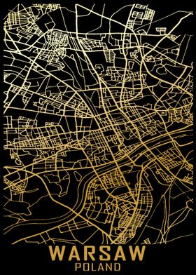 Warsaw Poland City Map