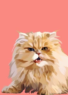 Persian cat in vector