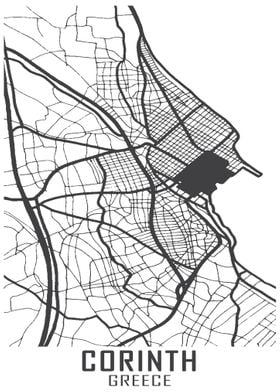 Corinth Greece City Map