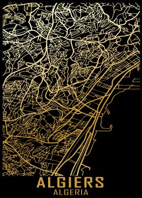 Algiers Algeria City Map