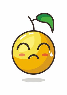 Emoticon Orange So Sad Art