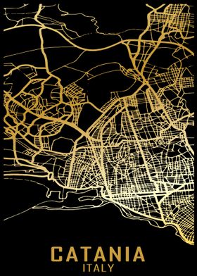 Catania Italy City Map