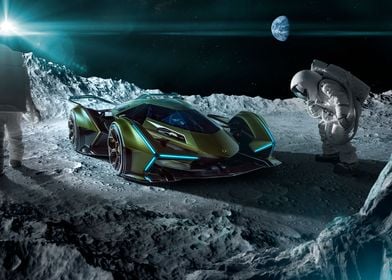 Lamborghini astronaut moon