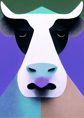Abstract cow portrait