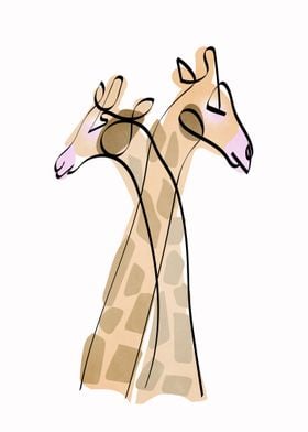 Giraffe Couple