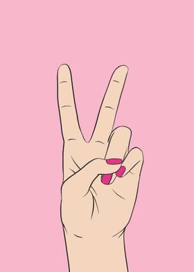 Pink Peace Sign
