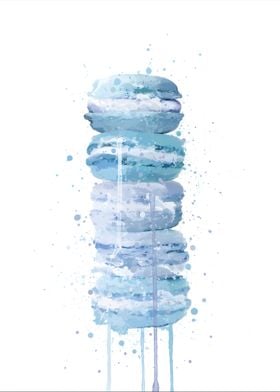 Blue Macaron Stack