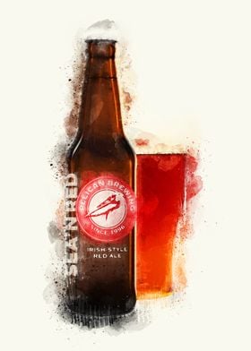 Vintage Beer Watercolor