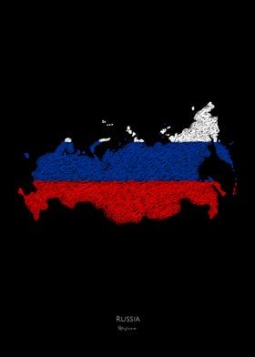 Russia World Cup Flag Map