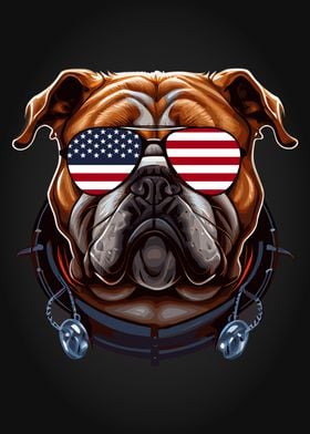 Patriotic Bulldog USA