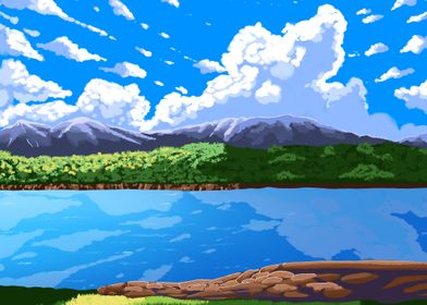 Anime Background Lakeside