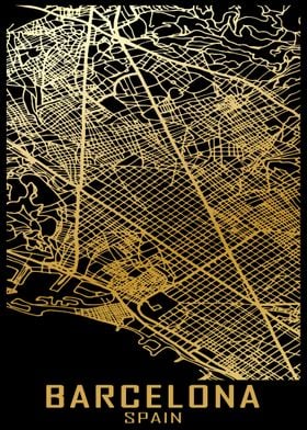 Barcelona Spain City Map