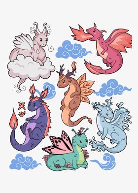Fairytale Flying Dragons