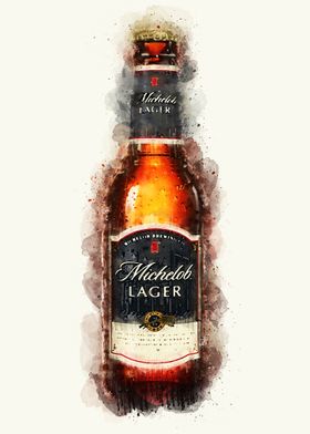 Vintage Beer Watercolor