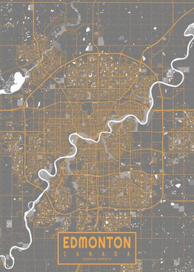 Edmonton City Map Bauhaus