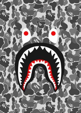 'Bape Shark Hypebeast Ape' Poster by Uber Colektiv | Displate