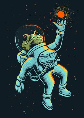 Space frog astronaut