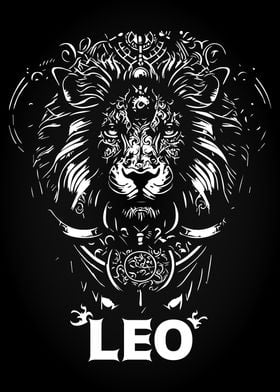 Leo Lion Zodiac Portrait