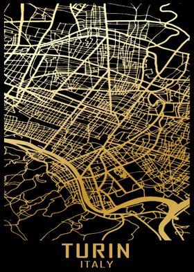 Turin Italy City Map